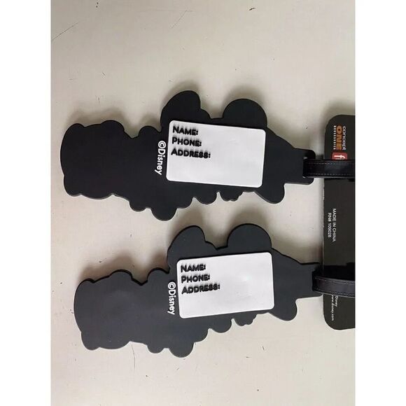 Set Of 2 DISNEY Classic MINNIE MOUSE LUGGAGE BAG TAGS Rubber NEW - Picture 3 of 7